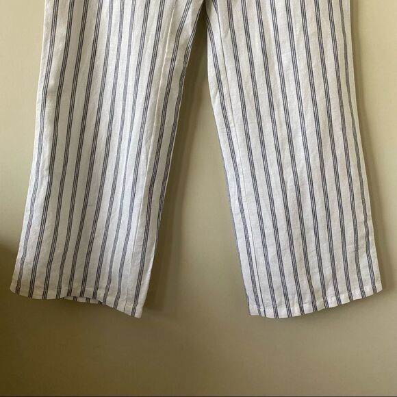 VICTORIA Secret-Beach Stripe Linen Wide Leg Pants - Picture 7 of 9